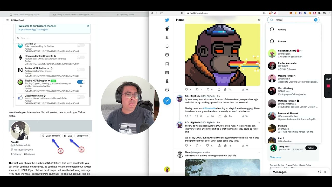 NEAR Tipping Dapplet for Twitter: How to send tips to anyone en Twitter!