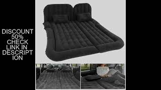 Car Inflatable Bed 2?In?1 Multifunction Inflatable Travel Mattress PVC Flocking Soft Sleeping Rest C