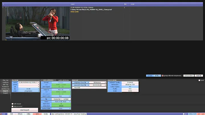 Quantel v5.2 - Sony F65 Support