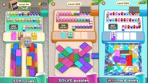 Coffee Mania - Sorting Jam | Levels 3 Complete Walkthrough 