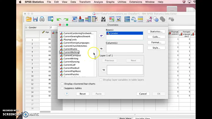 Simple Chi Square on SPSS for Mac