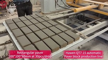 Hawen QT7-15 Paver block production line@hawenmachinery