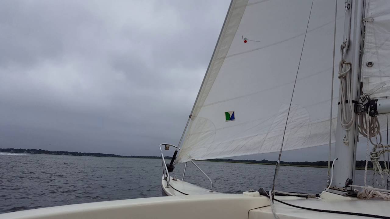 Light wind sailing video Marples 26 design constant camber ...