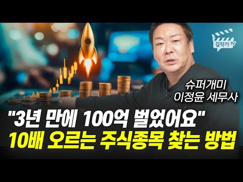 3년 만에 100억 벌었어요, 10배 오르는 주식 종목 찾는 방법 (슈퍼개미 이정윤 세무사 단독 강의)