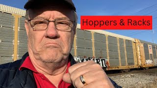 Norfolk Southern Trains Haul Autoracks, Grain Hoppers & Intermodal