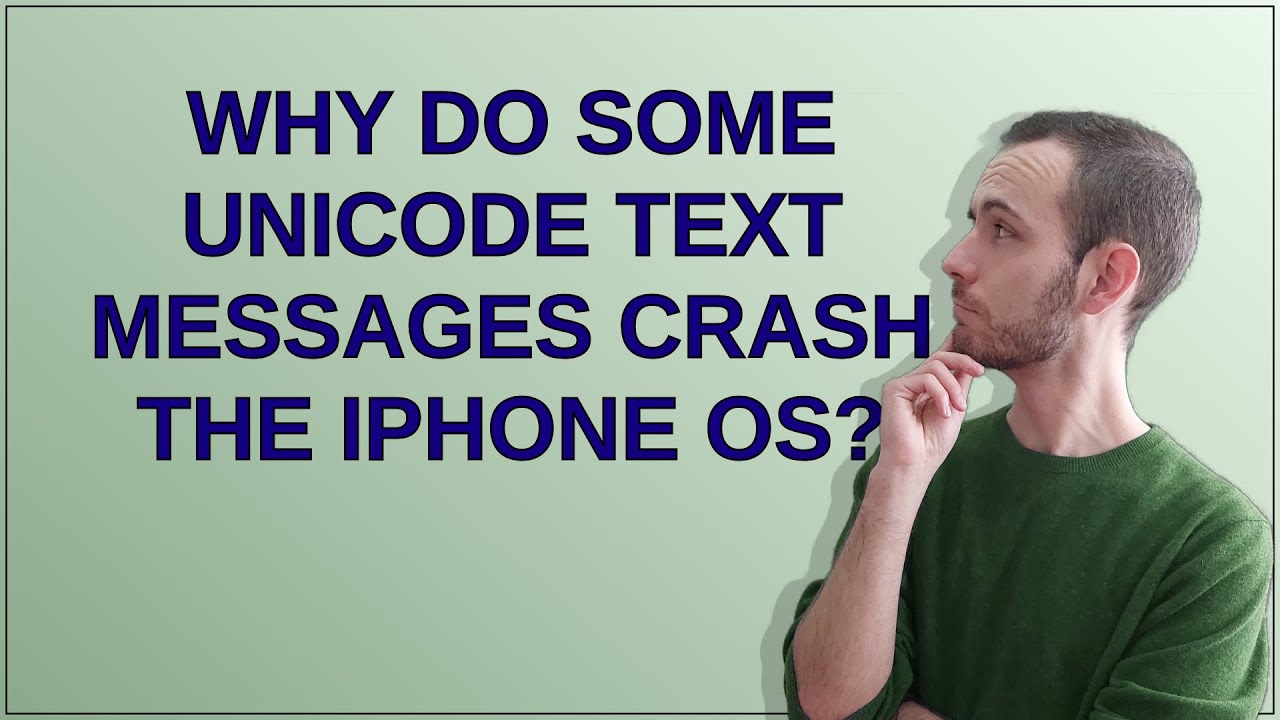 Apple: Why do some Unicode text messages crash the iPhone OS? - YouTube