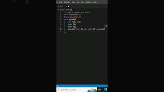 how to print int numbar | c language | c programming |  printf function #printf #shorts#shortvideo