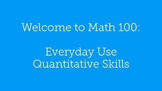Math 100 Orientation