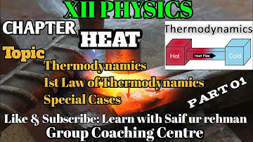 1st Law of Thermodynamics and Its Special Cases physics