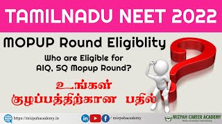 Who are Eligible for Mopup Round - AIQ and State Quota Mopup Round Rules