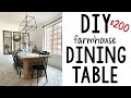 DIY Farmhouse Panel Dining Table for only $200!