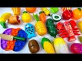 ASMR 木とプラスチックからフルーツのおもちゃをカット - ASMR Cutting Plastic fruit vs real kiwi fruit