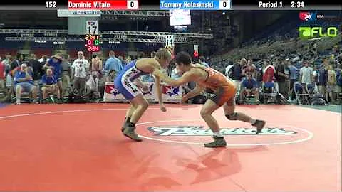 Junior 152 - Dominic Vitale (Pennsylvania) vs. Tom...