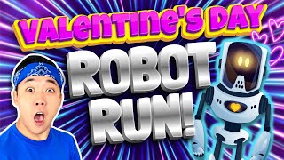 Valentine's Day ROBOT RUN | Kids Brain Break + Freeze Dance | GoNoodle Inspired