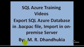 SQL Azure - Export SQL Azure Database in .bacpac file, Import in on-premise Server