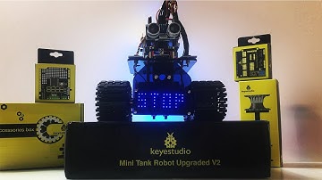 keyestudio Mini Tank Robot V2, обзор, быстрое программирование, комментарии, сборка робота