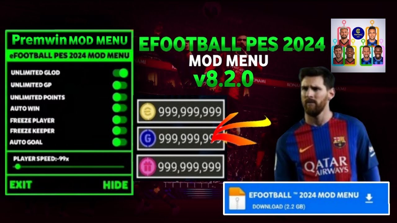 eFootball PES 2024 MOD APK v8.2.0 Gameplay ( Unlimited Coins and Gp