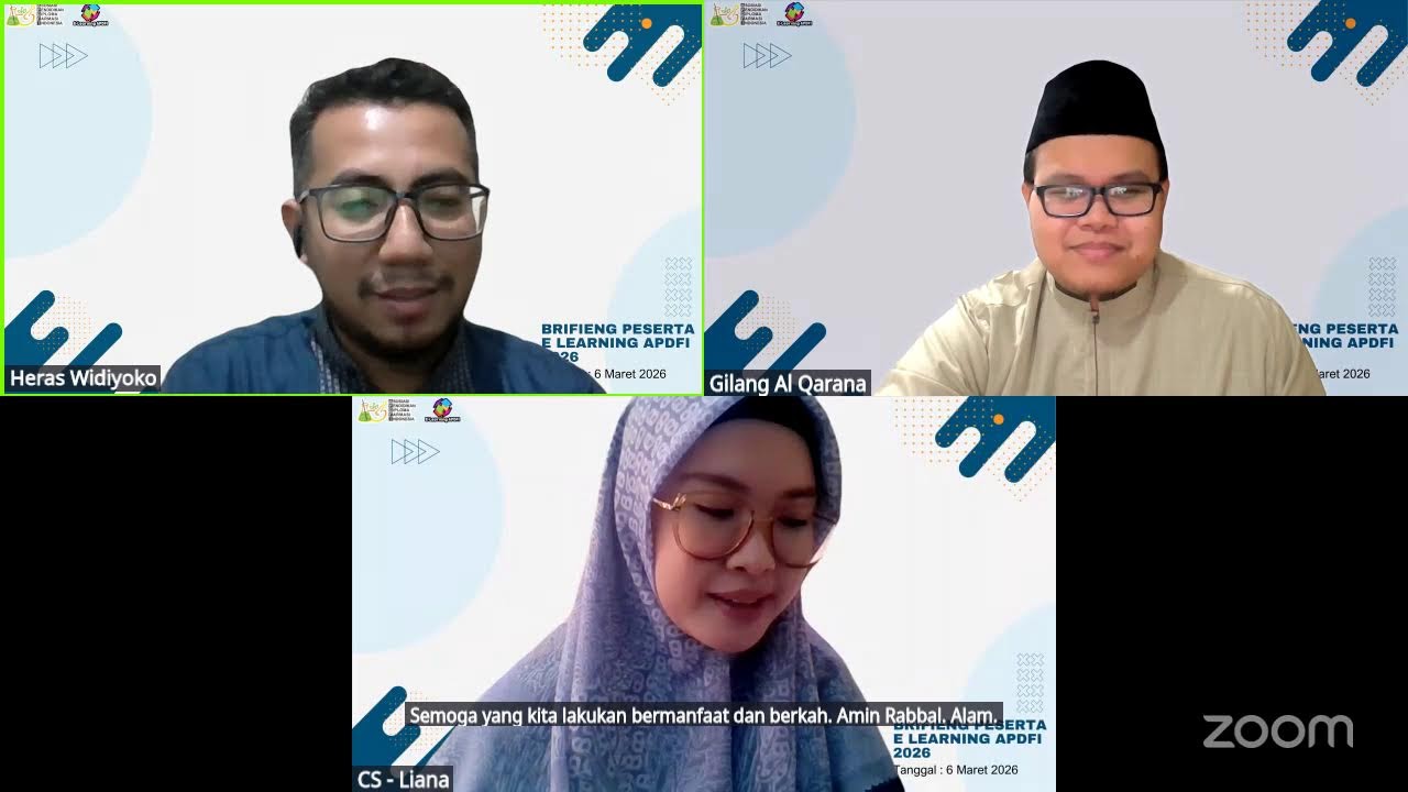 Briefing Peserta Elearning Regional 5 - 6 Maret 2026