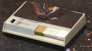 Smashing a Vintage Realistic Plug'n Talk 43-212 FM Wireless Intercom