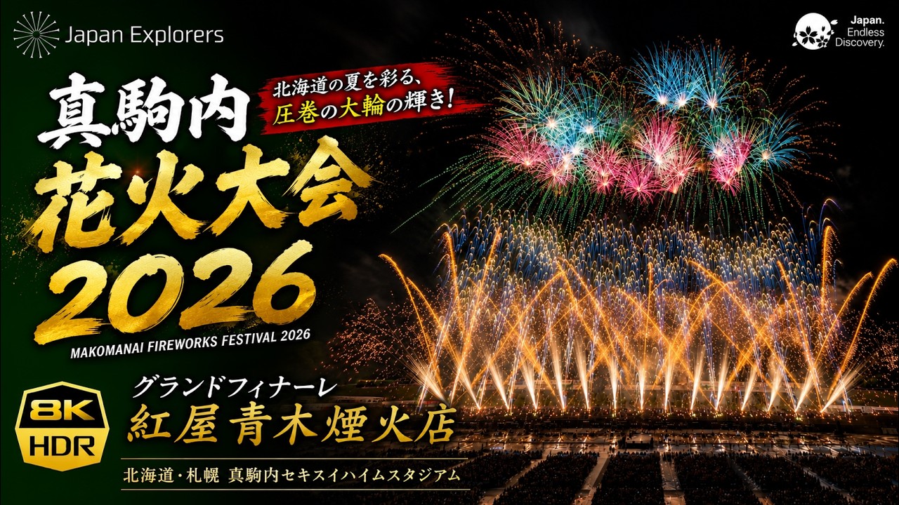 真駒内花火大会 2026 グランドフィナーレ｜紅屋青木煙火店 8K60pHDR