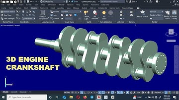 AutoCAD 3D Tutorial: Modelling a 3D Crankshaft:  #3ddesign #3dmodeling #AutuCAD3D #crankshaft