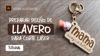 Diseñar llavero para corte láser - Adobe Illustrator