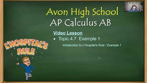 Avon High School - AP Calculus AB - Topic 4.7 - Example 1