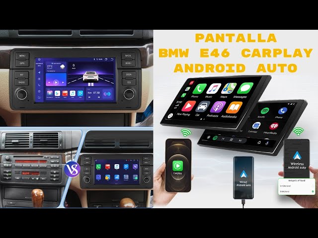 Pantalla CarPlay y Android auto inalámbricos para bmw e46 