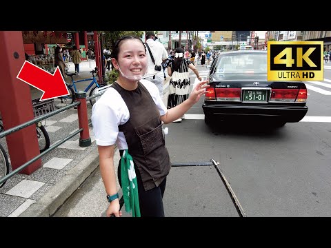 A cute Japanese girl Yura-chan guided me around Asakusa by rickshaw😊 | Rickshaw in Asakusa, Tokyo