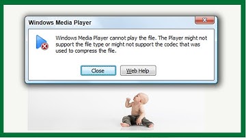 Windows Media Player has an error and can