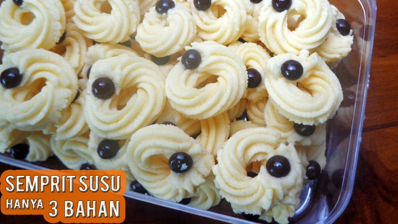 Resep Kue Semprit Susu 3 Bahan Renyah Mudah dan Enak | Kue ...