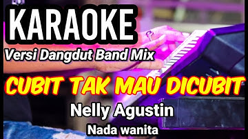 CUBIT TAK MAU DICUBIT - Nelly Agustin | Karaoke dut band mix nada wanita | Lirik