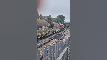 3 tone class 66 passing keyham on 28/6/2025