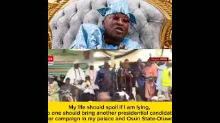 OLUWO OF IWO CAMPAIGNS FOR PRESIDENT TINUBU AHEAD OF THE 2027 ELECTION