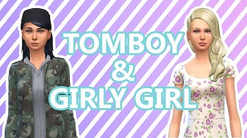 The Sims 4 - Create A Sim | Tomboy & Girly Girl Opposite Twins