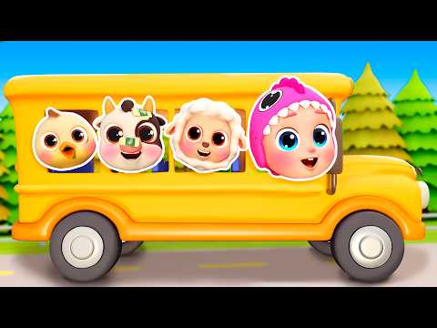 The Wheels on The Bus Song With Animals | Funny Bunny Compilation