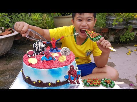 Trò Chơi Ăn Thử Bánh Kem Người Nhện Và Kẹo Dưa Hấu ❤ ChiChi ToysReview TV ❤ Eat Ice Cream Candy | Foci