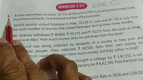 Class 4 th Exercise 2C