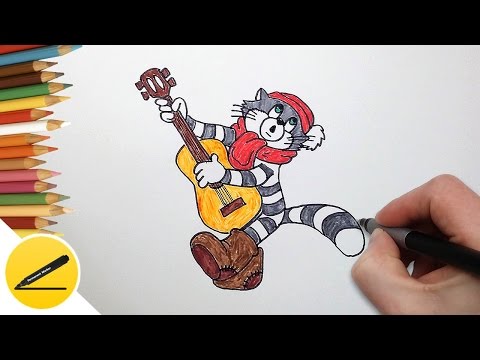 Видео: Как да нарисувате котка Matroskin