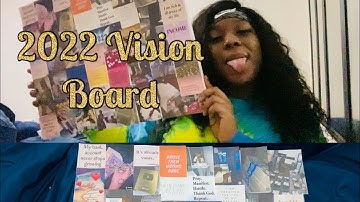 CREATING A 2022 VISION BOARD✨🦋 Setting Goals✅, Visualizing🧘🏽‍♀️Setting Intentions😌