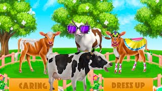 cow cartoon, cow caring game, cow video for kids