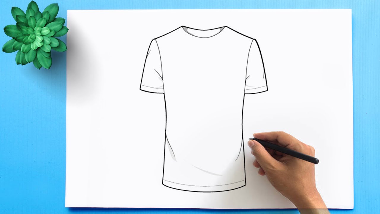 How To Draw Tshirt Drawing Tutorial Step By Step Easy - Youtube