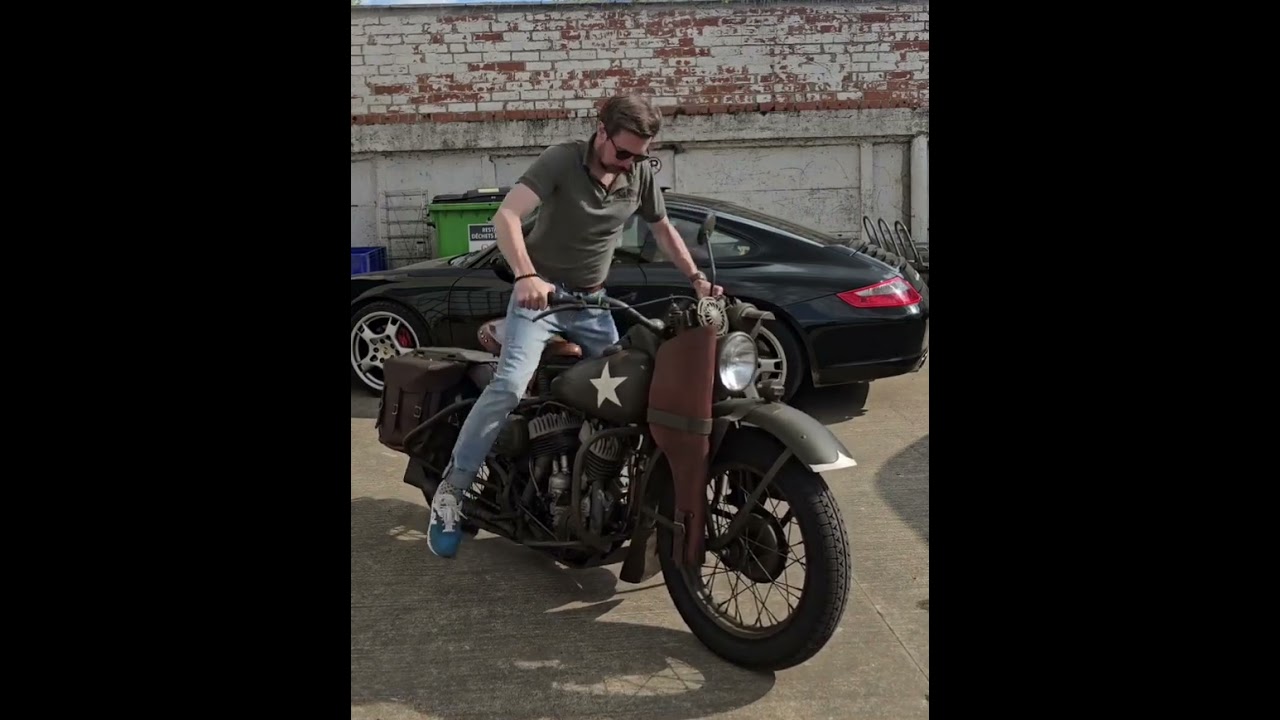 Firing Up a Harley Davidson Military 45ci Flathead