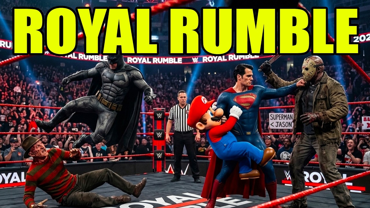 🔴WWE 2K26 Royal Rumble Custom Characters: Mario, Batman, God & Female Rumble! INTERGENDER MATCH!