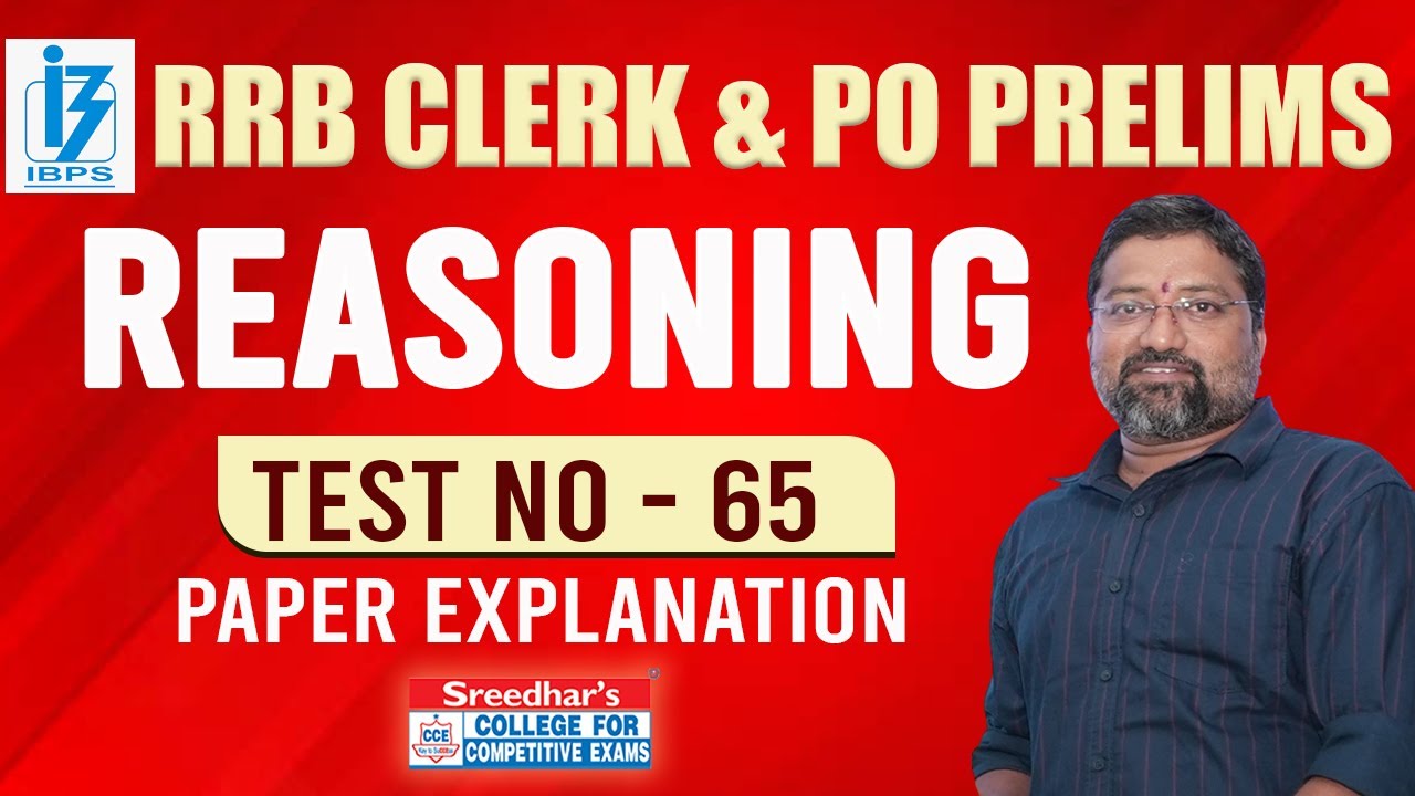 IBPS RRB CLERK & PO PRELIMS MOCK TEST NO-65 | REASONING PRACTICE SET ...