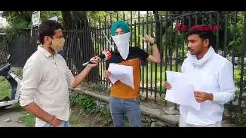 Students protest in front of Jammu University, demand Mass Promotion