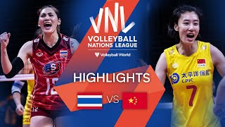 🇹🇭 THA vs. 🇨🇳 CHN - Highlights Week 1 | Women's VNL 2022