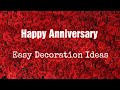 Very Easy Anniversary Decoration Ideas at Home | Romantic Anniversary decoration/DIY Room Decoration