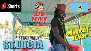 Marigot Beach, St. Lucia #shorts #cool #beach #viral #beachwalk #walkingtour #beachvibes