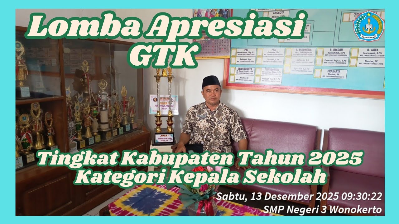 Lomba Apresiasi GTK Tingkat Kabupaten Tahun 2025 Kategori Kepala Sekolah. 